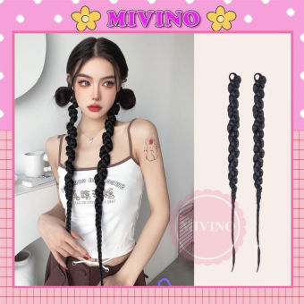 Tóc giả thắt bím dài 70cm Mivino bím tóc giả dài tết đuôi ngựa nhiều màu cá tính CM21