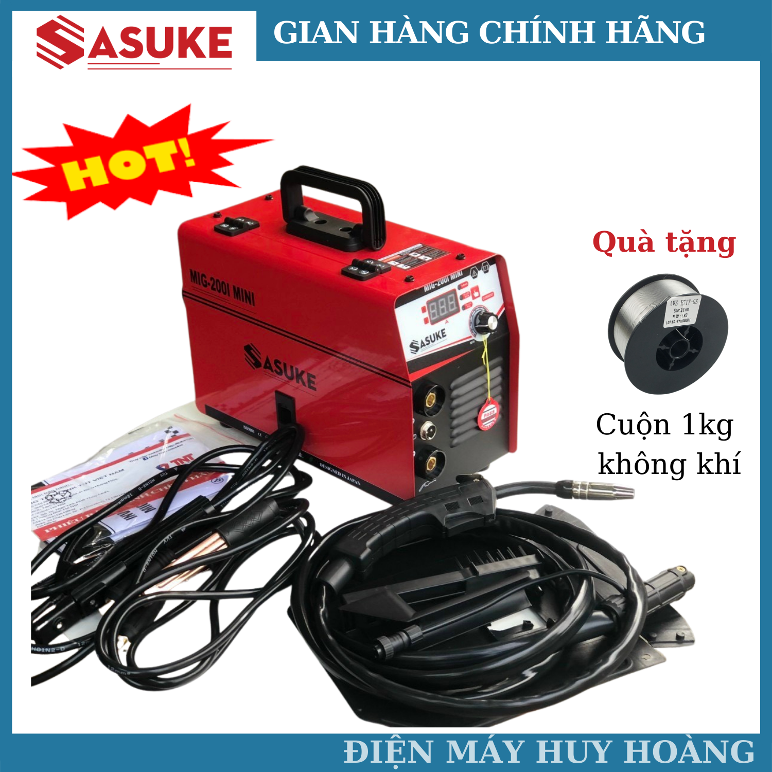 [HCM]Máy hàn mig mini Sasuke MIG 200I - Kenmax 200I -TITAN 200  2 chức năng hàn mig không cần khí và hàn que