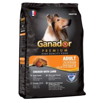 Thức ăn cho chó trưởng thành Ganador vị thịt cừu & gạo Lamb & Rice 400gr