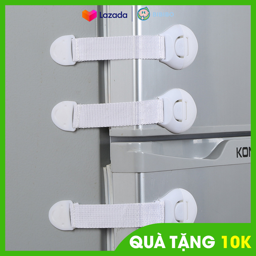 Combo 3 dây cài khóa tủ lạnh, tủ ngăn kéo an toàn cho trẻ tập đi, khóa nhựa chốt đa năng bảo vệ cho bé chống kẹt tay