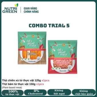 Combo Trial 5 từ thịt chay thực vật bổ sung protein thực vật cho người ăn chay thực phẩm chay cao cấp Nutrigreen Food