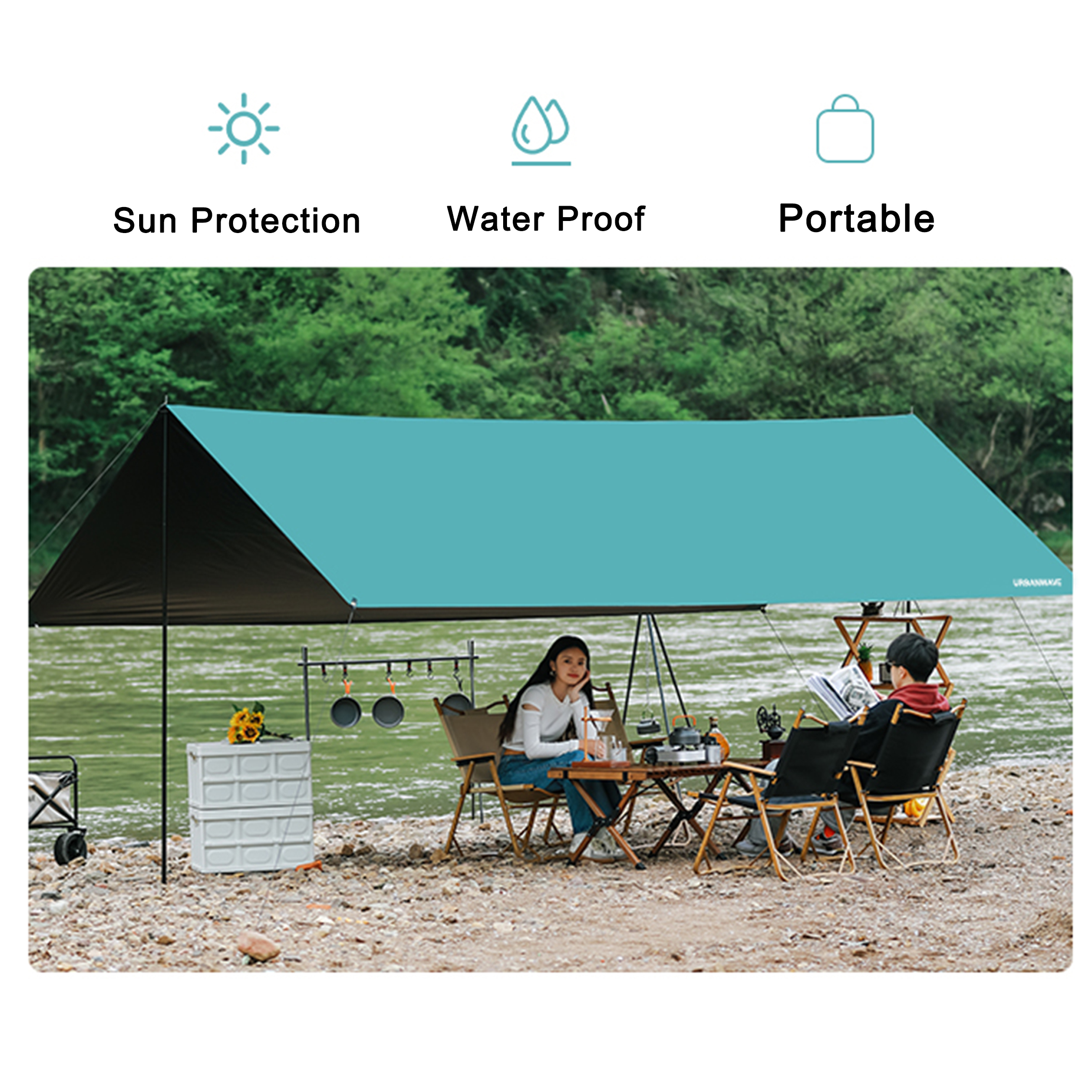 ZXX TOOL】Anti-UV Awning Canopy Tent Outdoor Waterproof Camping