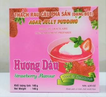 BỘT THẠCH RAU CÂU PHA SẴN [VN] 3K Agar Jelly Pudding Strawberry Flavour