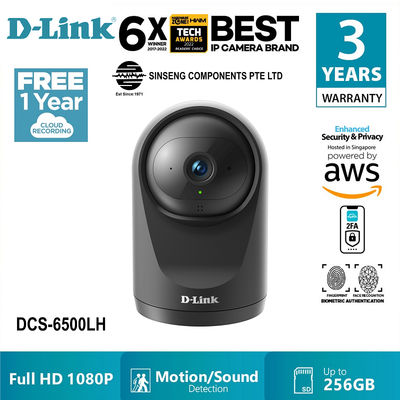 D-Link Compact Full HD Pan & Tilt Wi-Fi Camera - DCS-6500LH Online