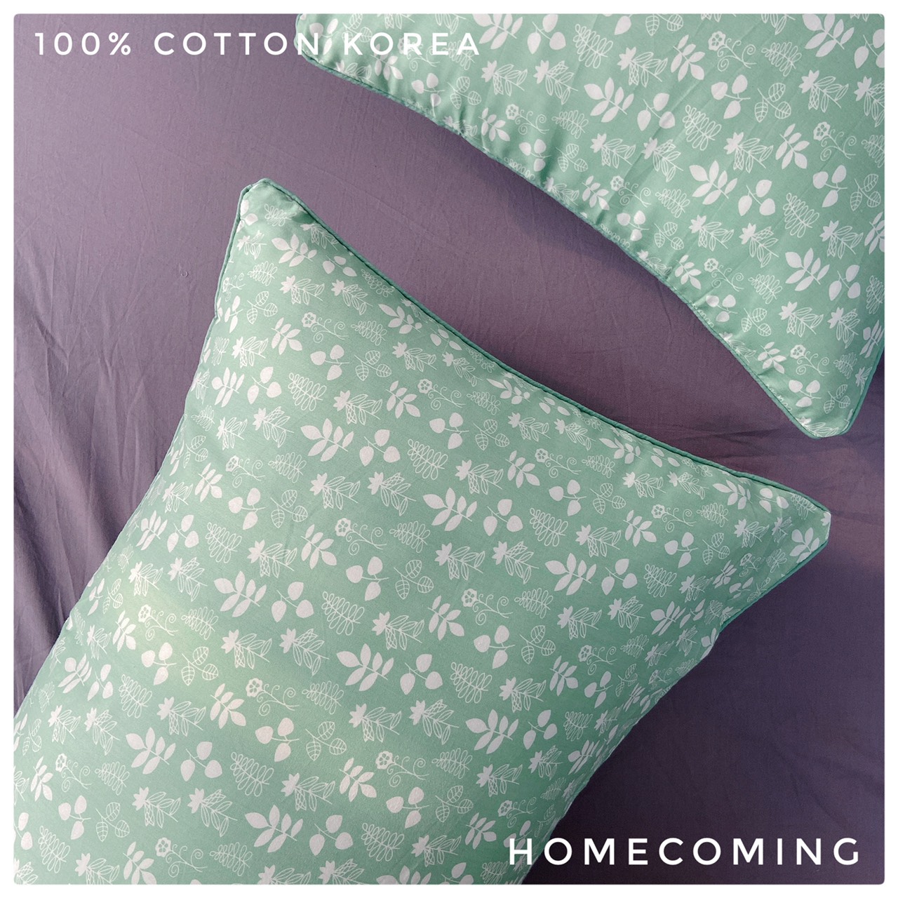 Vỏ gối nằm cotton Hàn chuẩn họa tiết vintage kích thước 45x65cm 50x70cm thương hiệu Homecoming