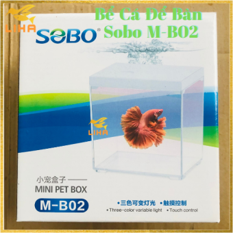 Bể Cá Để Bàn Sobo Mini Pet Box - Kèm Đèn Led Cảm Ứng 3 Chế Độ