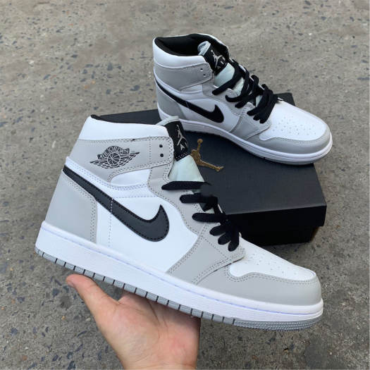 Giày Jordan Xám Trắng Cao Cổ , Giày Jordan Đen Trắng Cổ Thấp VIP15