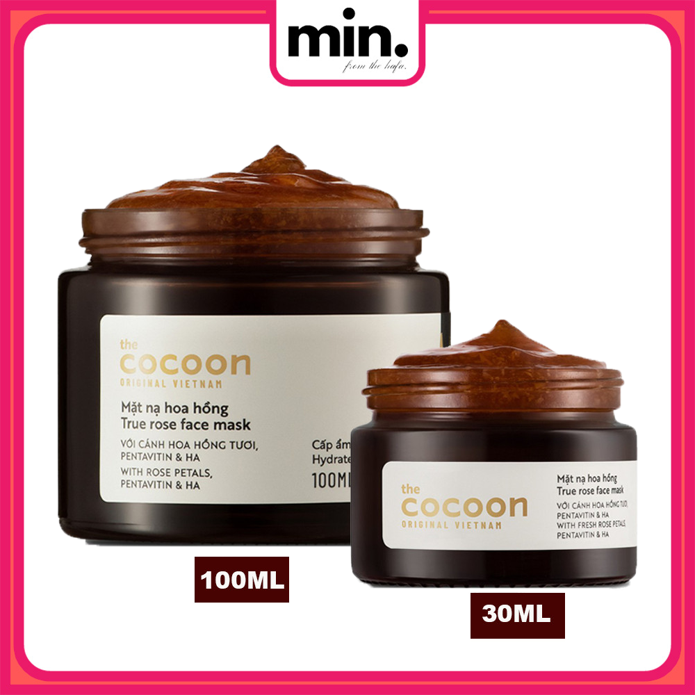 Mặt nạ hoa hồng cocoon cấp ẩm & làm mềm da true rose face mask _ cocoon chính hãng