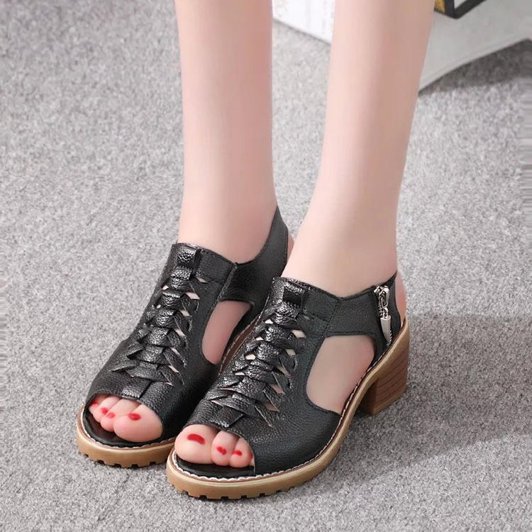 Giày sandal nữ phong cách Hàn Quốc, đế cao 5cm - Mẫu mới TL02
