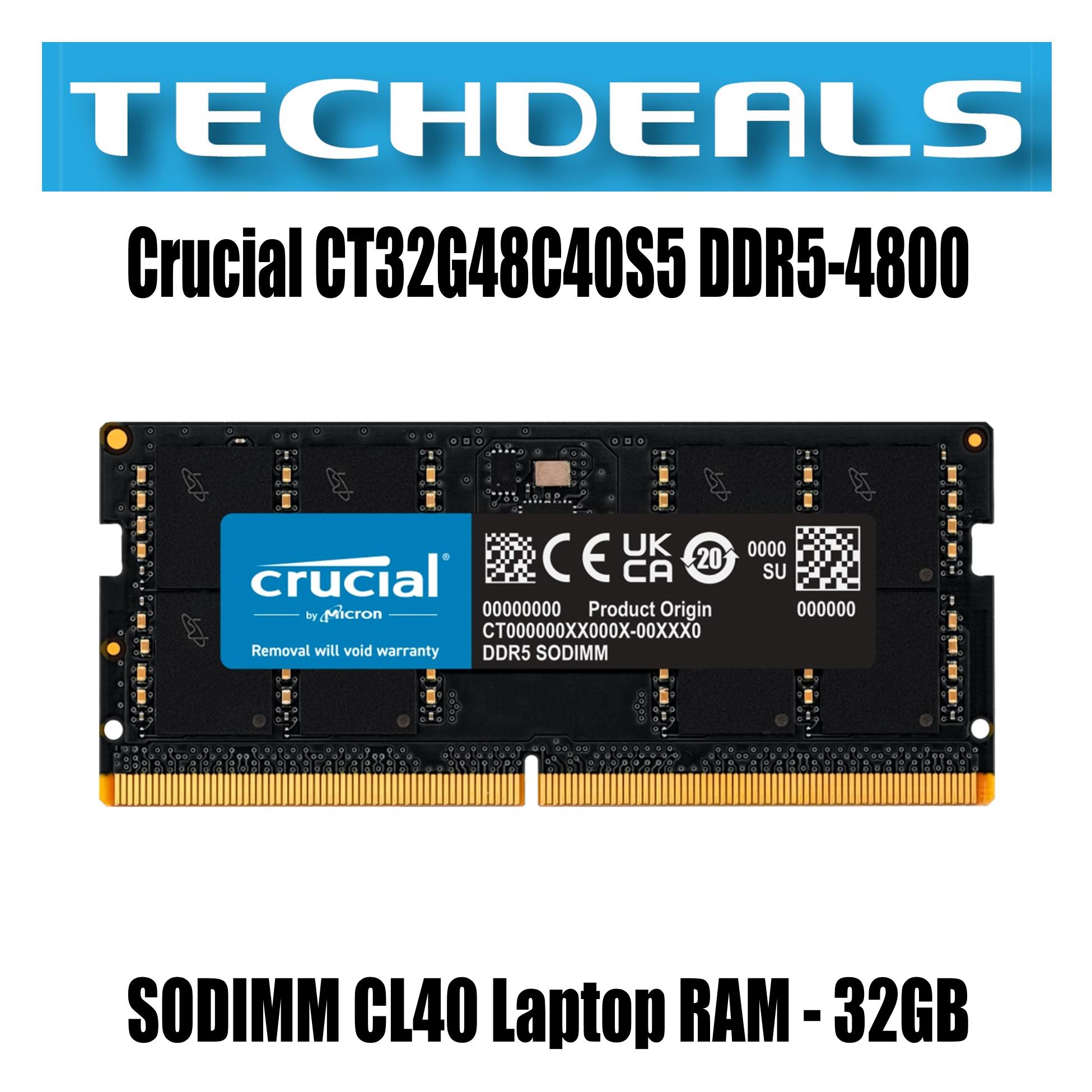 Crucial Ddr5-5600 Sodimm 16Gb/32Gb Laptop Ram - High-Speed Cl46