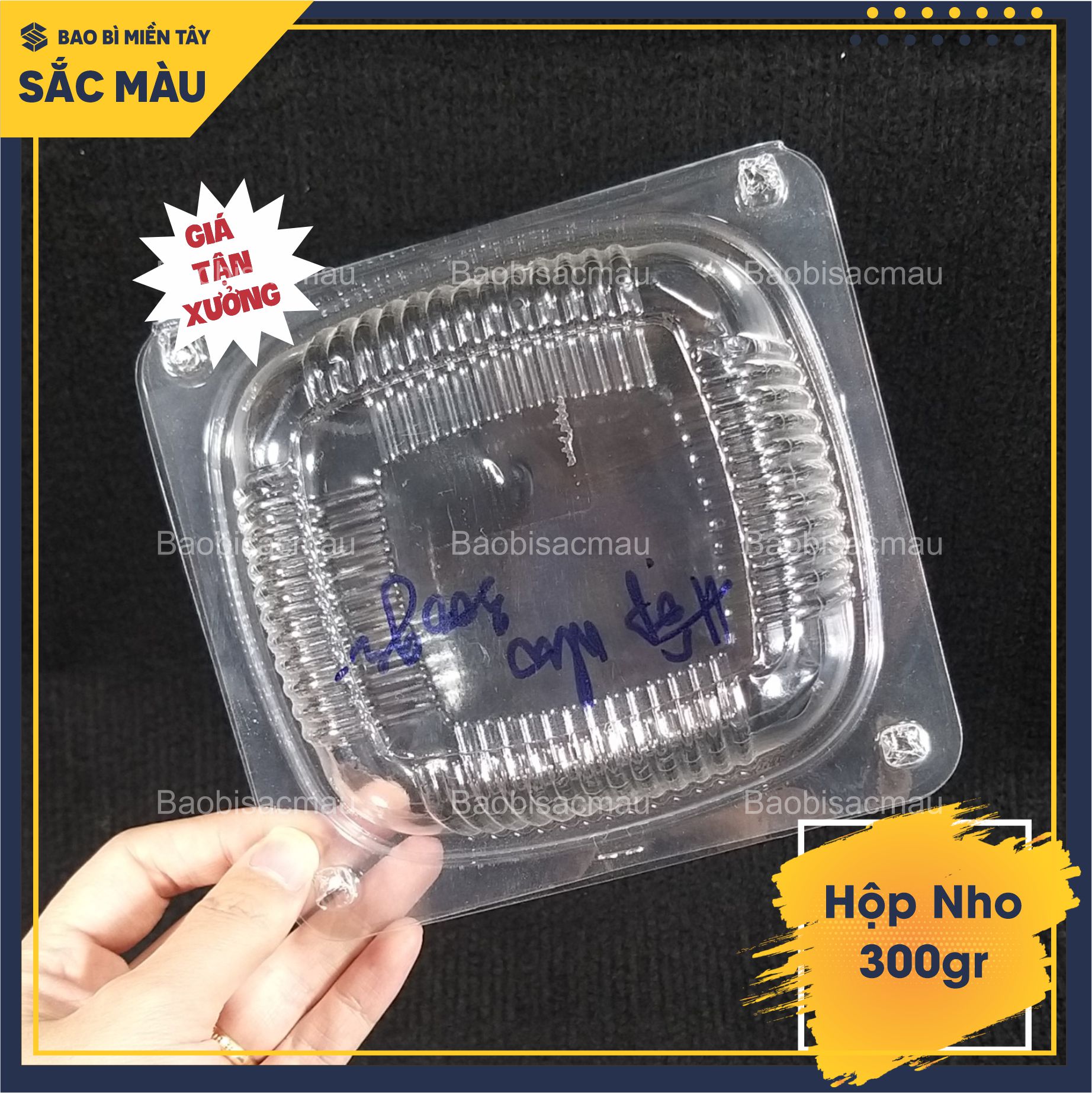 Sét 50 hộp nhựa tròn đựng nho, bánh ngọt, bánh bao, trái cây, thực phẩm....