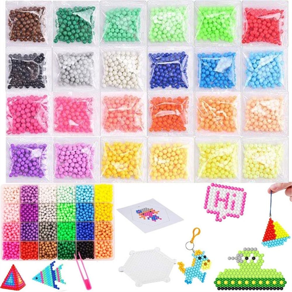 100/500PCS 34 Colors 5mm Aqua Water Beads Spray Perler Magic Beads