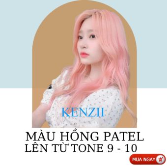 Thuốc Nhuộm Tóc Màu Hồng Pastel Kenzii ( Kèm Tẩy + Trợ Nhuộm ) Lên Từ Tone 9 Thuốc nhuộm tóc tại nhà