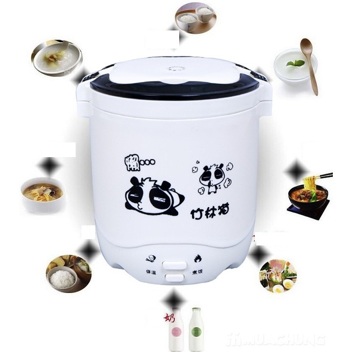 Nồi cơm điện Mini Rice Cooker đa năng dung tích 1.2L nhỏ gọn nấu cơm hâm nóng tại văn phòng nhà trọ bệnh viện