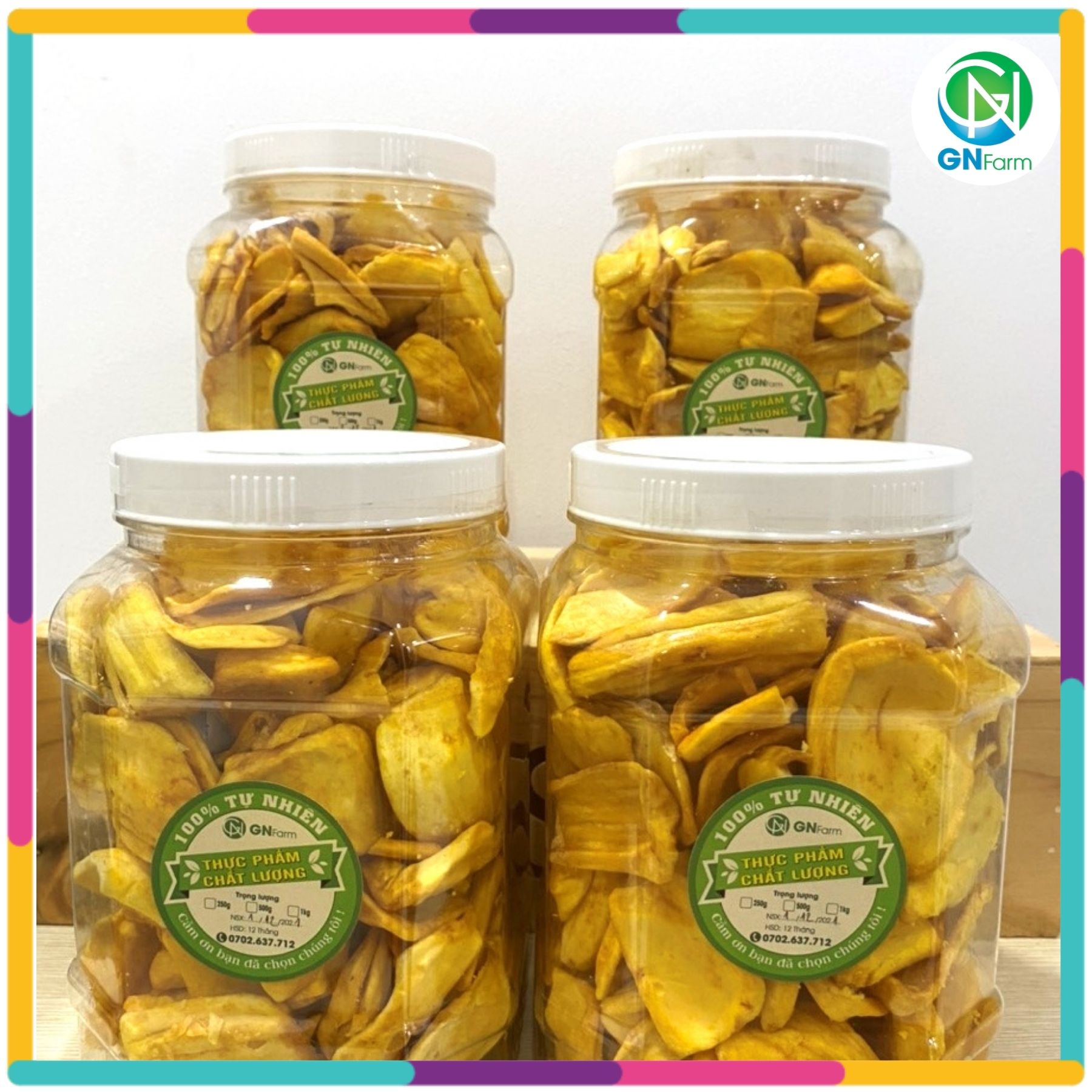 Mít Sấy Khô Nguyên Miếng Mít Sấy Hạng A Giòn Ngọt Chất Lượng - Hộp 400g