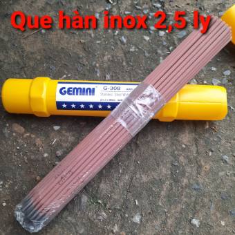 Que hàn inox 2,5mm ( 2,5 ly)- Que hàn inox G- 308 kim tín ( LẺ 10que  HOẶC LẺ 20que)