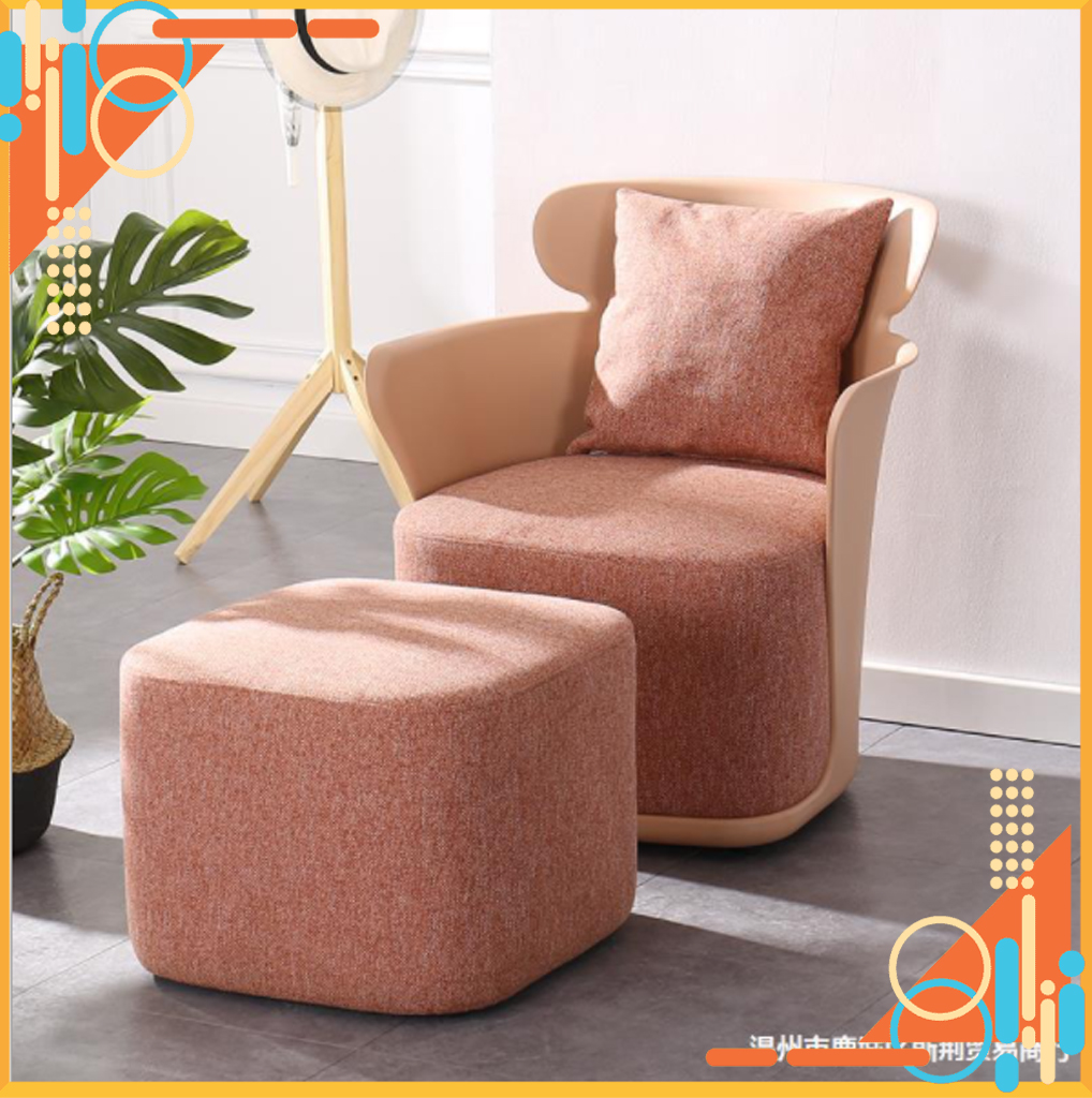 Ghế sofa phong cách hiện đại kèm đôn gác chân, ghế sofa thư giãn, sofa phòng khách NIKITA SHOP