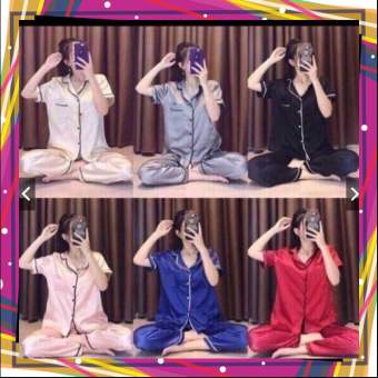 pijama phi lụa cộc tay quần dài M888