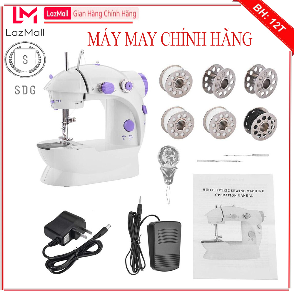  Máy May Gia Đình Đa Năng Máy Khâu Chính Hãng Dễ Sử Dụng May Được Đa Số Loại Vải Trên Thị Trường Hiện Nay,Sử Dụng Điện 220v Hoặc Pin Tiểu Khi Mang Đi Xa - Hàng Chính Hãng SDGOLD 