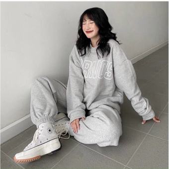 Set đồ nữ thu đông, bộ đồ nữ mặc nhà nỉ COSMOS 2 màu cá tính