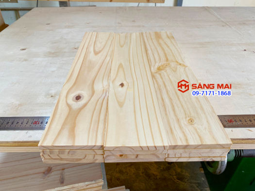 Tấm gỗ thông dày 1cm x mặt rộng 10cm x dài 50cm + láng mịn 4 mặt