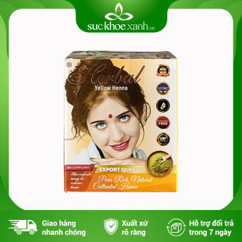 Thuốc nhuộm tóc thảo dược màu vàng Herbul  Yellow Henna