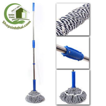 Cây lau nhà tròn tay vặn, vắt trợ lực - dài 120cm [ Tổng kho ]