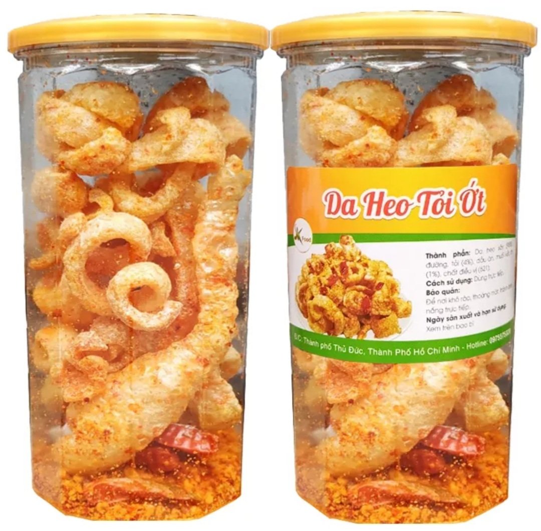 Da heo chiên giòn tỏi ớt đặc biệt mỗi hũ 160g hiệu cô ba food