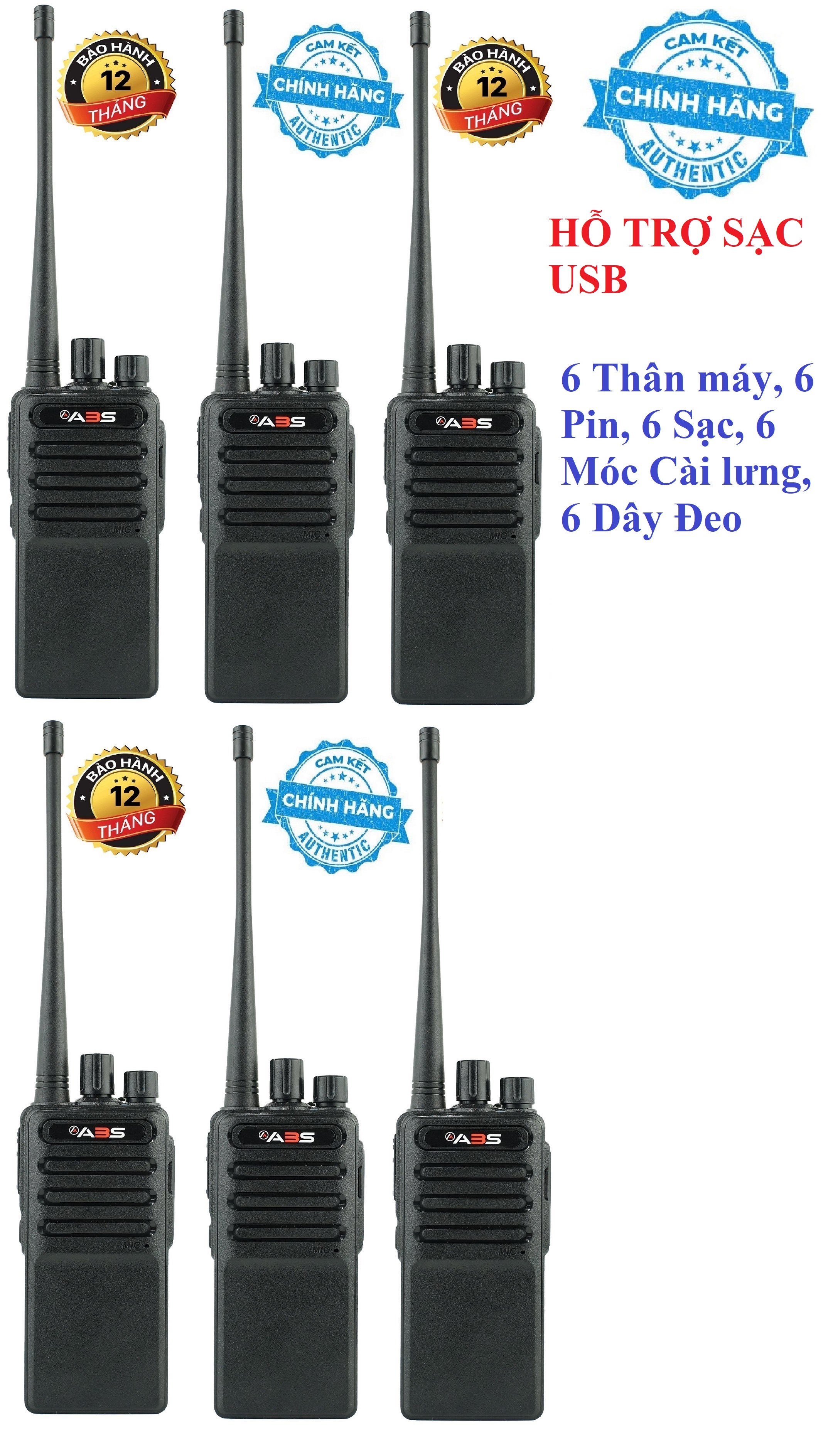 Bộ 6 bộ đàm chất lượng cao abs cp6688-