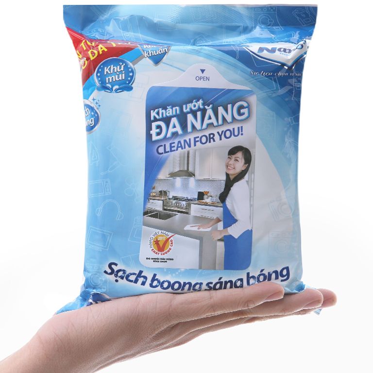 combo 2 túi Khăn ướt đa năng gói 30 tờ(lau bếp lau bàn thờ) cực sạch