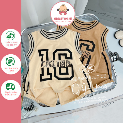 Bộ ba lỗ bé trai- bộ ba lỗ bóng rổ cho bé- bộ quần áo bé trai K136