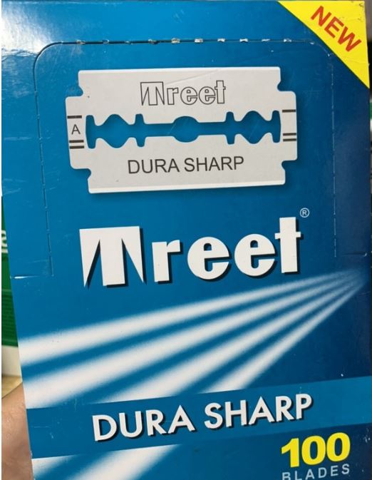 Lưỡi lam treet màu xanh và cam hộp nhỏ 10 lưỡi