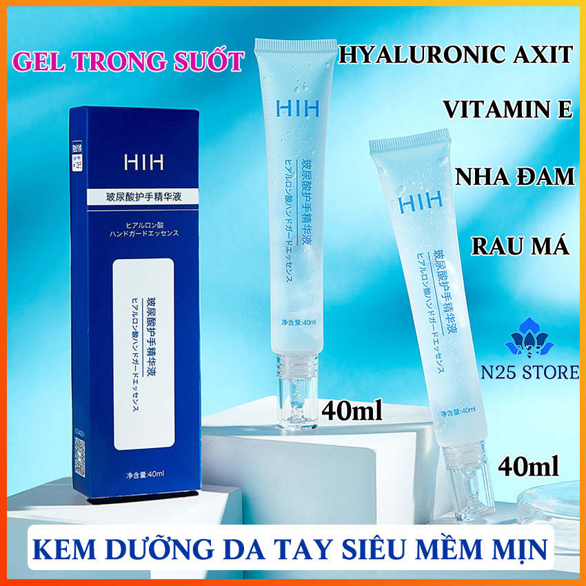 Kem Dưỡng Da Tay HIH 40ml Chiết Xuất Hyaluronic Acid, Vitamin E, Rau Má, Nha Đam – Dưỡng Ẩm, Sáng Da, Làm Mềm Da, Chống Lão Hóa, Chống Khô Da