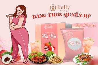 TRÀ VẢI GIẢM CÂN ADELA cải tiến thế hệ mới Kelly  [Tặng kèm vitamin]