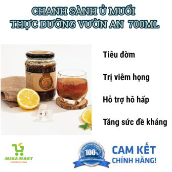 Chanh sành Vườn an, chanh đào ủ muối 3 năm thực dưỡng, chai thủy tinh 700ml
