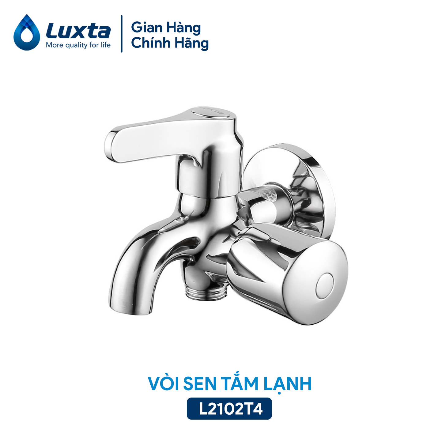 Củ sen tắm i vòi sen tắm lạnh đồng thau luxta l2102t4 - bảo hành 3 năm - hàng chính hãng