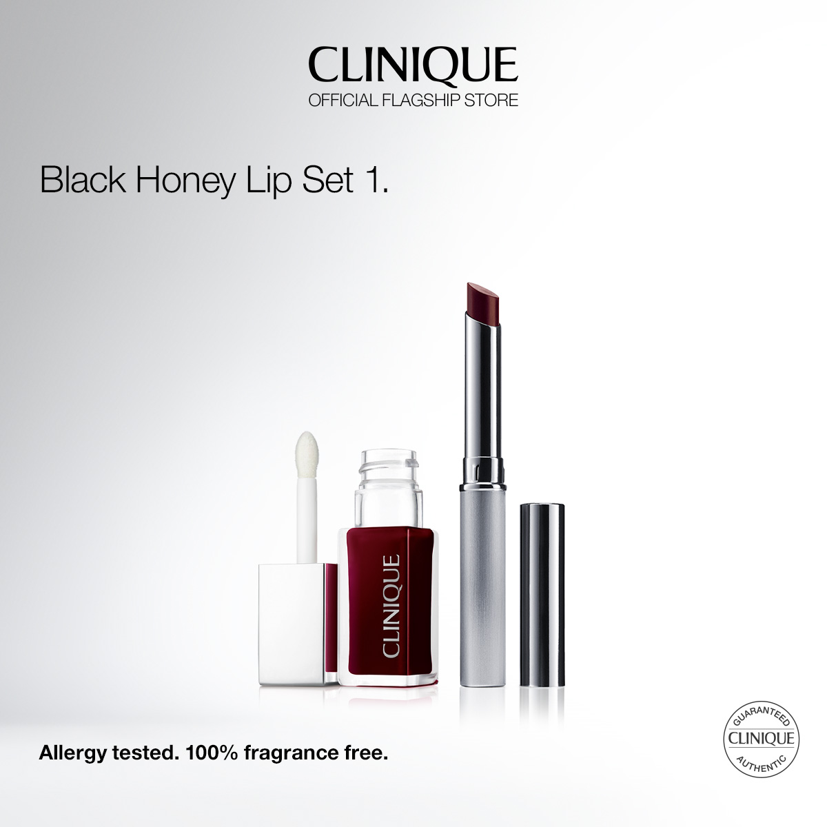 Clinique Almost Lipstick Black Honey 1.9G & Pink Honey 1.9G (Worth