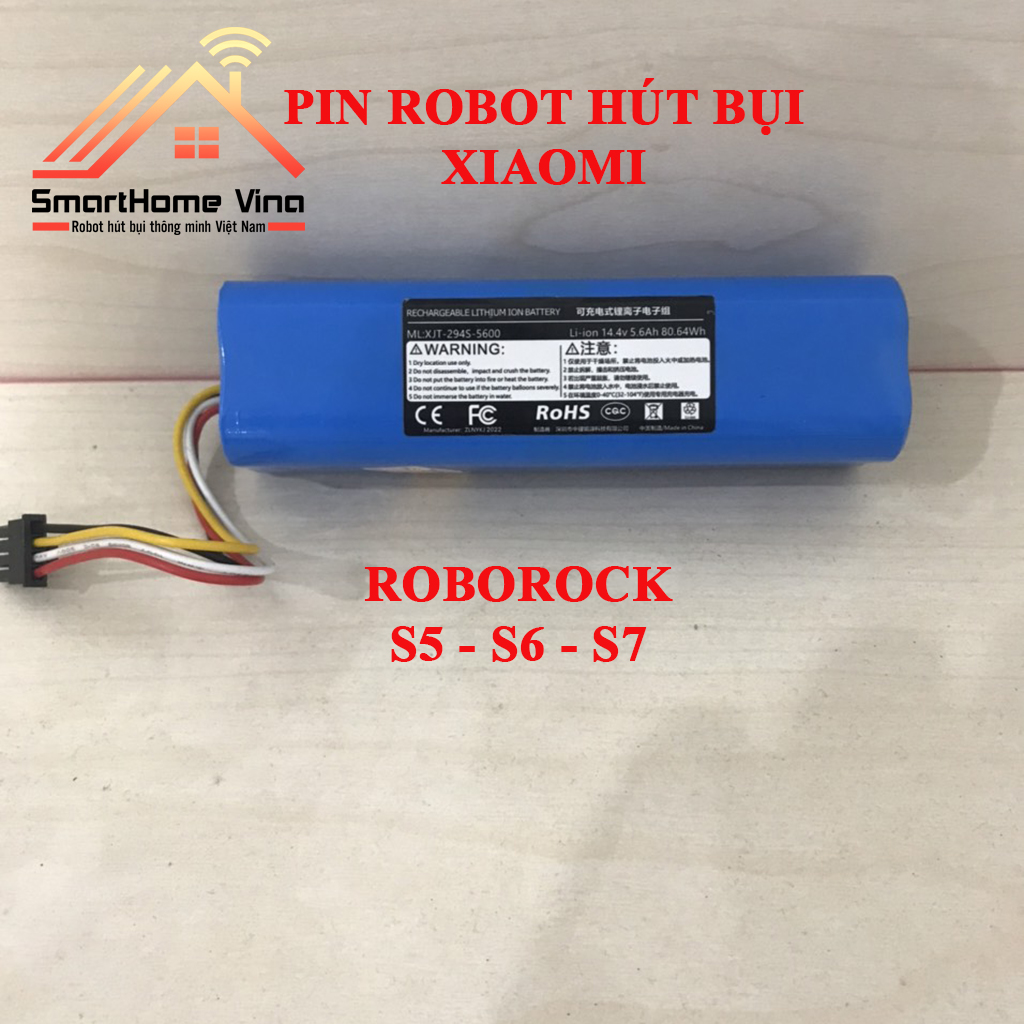 Pin robot hút bụi xiaomi roborock s5, s6, s7 seri