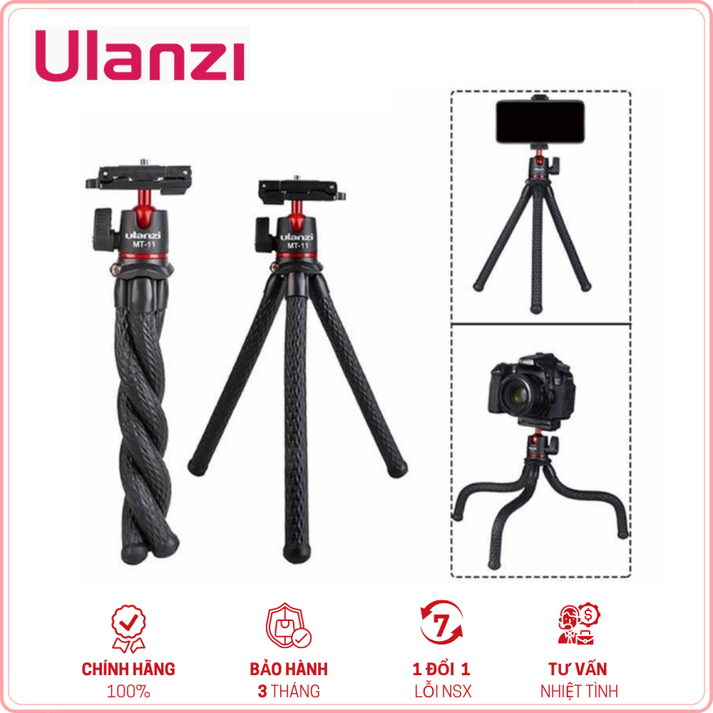 Ulanzi mt-11 - hàng chính hãng - chân tripod bạch tuộc dành cho máy ảnh và điện thoại