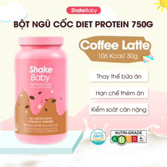 Bột Ngũ Cốc Ăn Kiêng Thay Thế Bữa Ăn SHAKE BABY Diet Formular Protein Vị Cà Phê Latte Hỗ Trợ Giảm Cân 750g