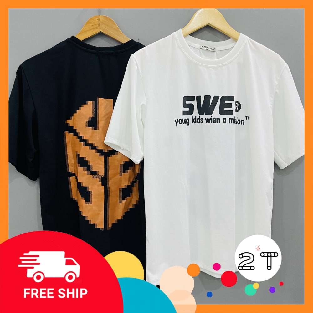 Áo thun Unisex Logo SWE Độc Đáo - áo thun form rộng cho cả nam và nữ