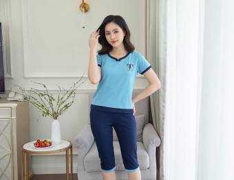 ĐỒ BỘ THUN LỬNG THÊU CHỮ T THỜI TRANG CHẤT THUN MỀM MỊN, CO GIÃN 4 CHIỀU