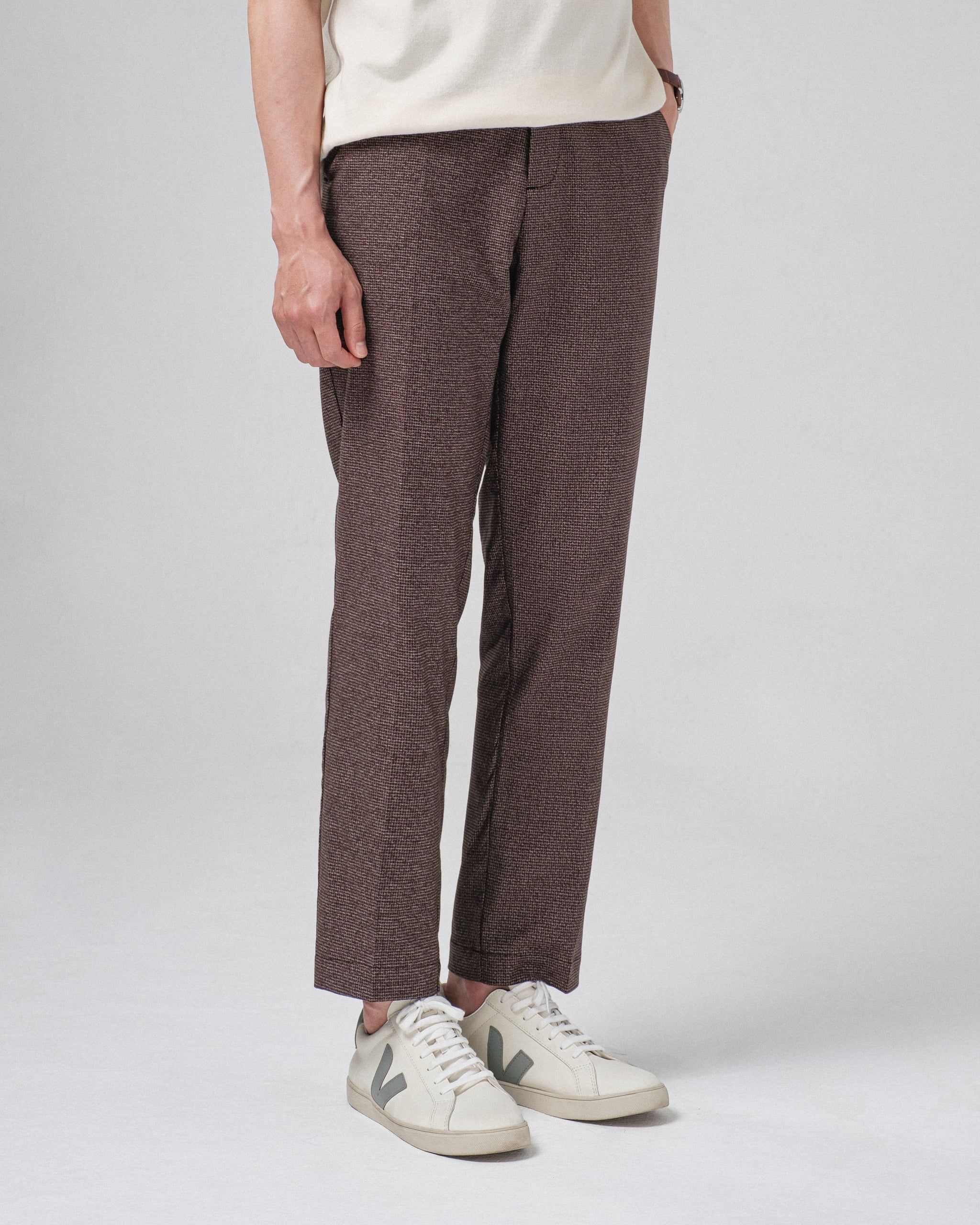 Quần âu nam ssstutter có đai phối da tab pants