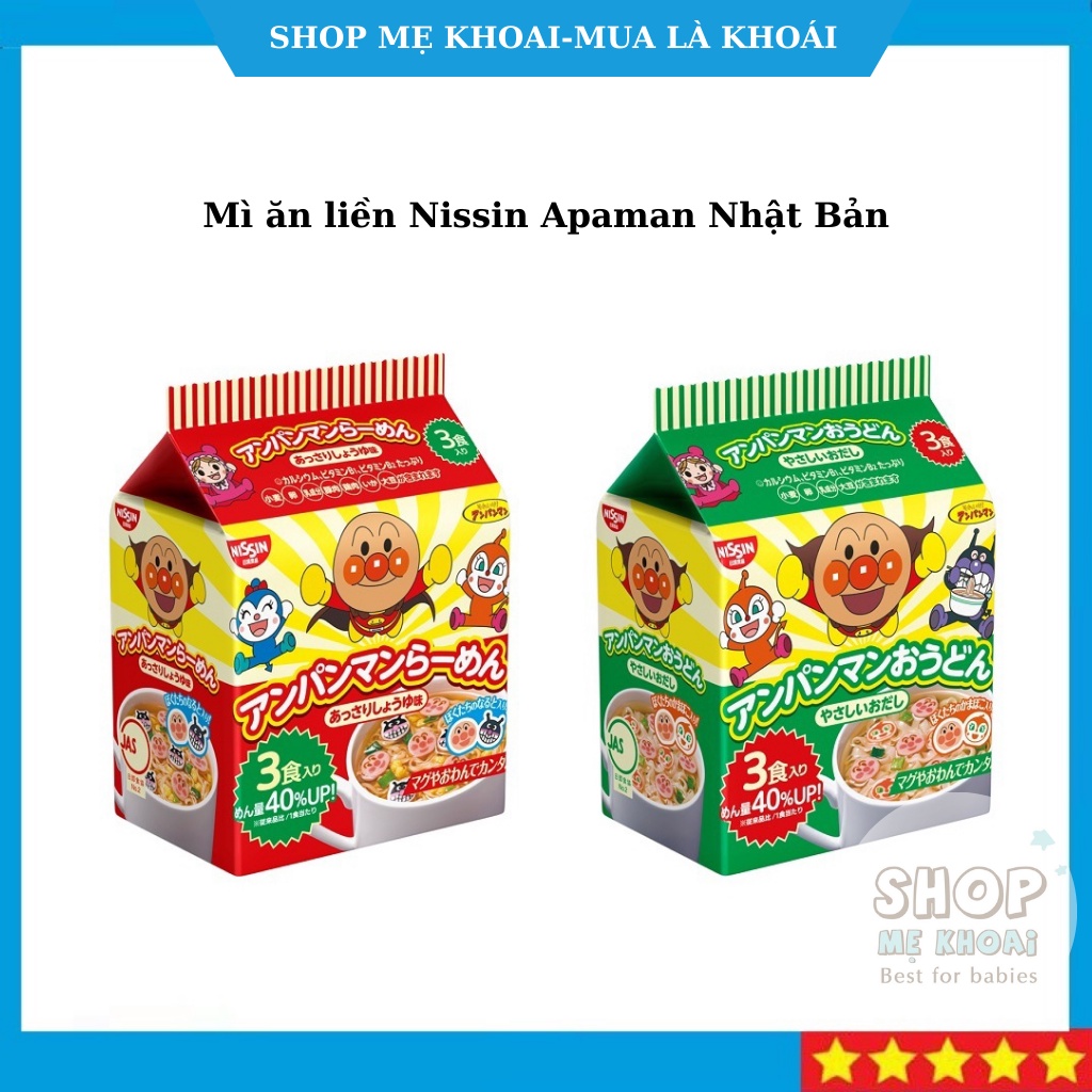 Mì ăn liền nissin apaman nhật bản cho bé ăn dặm - mì anpaman nissin