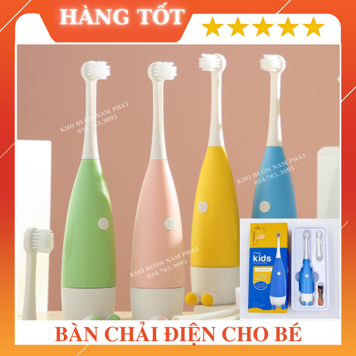 Bàn chải đánh răng điện cho bé, bót trẻ em siêu mềm giá rẻ bé từ 2-15 tuổi, an toàn khi sử dụng - bàn chải điện cho bé lông mềm - bàn chải đánh răng tự động