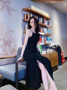 Đầm hai dây,váy 2 dây xẻ tà siêu sang chảnh,tôn dáng - hàng oại 1 Bu Fashion shop