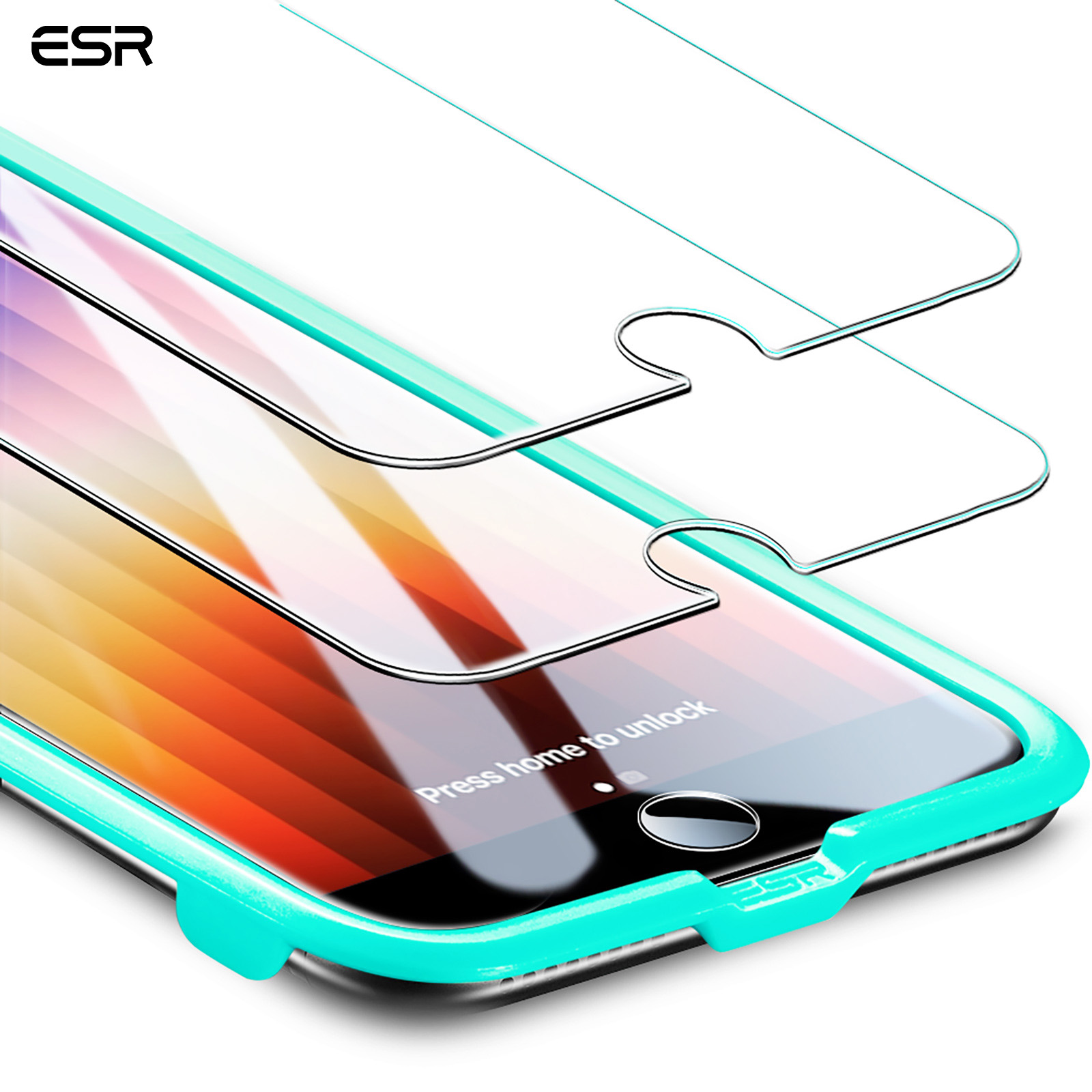 ESR Bảo Vệ Màn Hình Cho SE 2022/2020 Kính Cường Lực Bảo Vệ Màn Hình Che Phủ Toàn Diện Cho SE3/SE/8 Kính Bảo Vệ Toàn Diện Siêu Bền 2 Chiếc