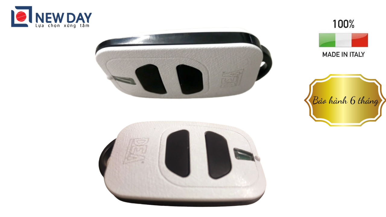 Tay điều khiển từ xa remote DEA cho cổng tự động,  Remote 2 nút motor cổng DEA, hàng chính hãng Italia, Bảo hành 6 tháng