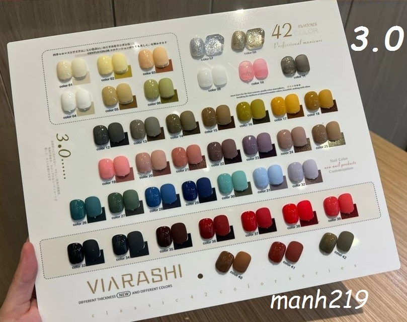 Set sơn gel viarashi nail 42 màu , set sơn gel 3.0 sinailmi