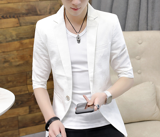 Áo vest, áo vest nam ba phần tư tay áo nam, áo vest xu hướng phiên bản Hàn Quốc phong cách độc lạ trẻ trung, chất mát áo 2 lớp trong lót gió lên form áo chuẩn  -Mã H48